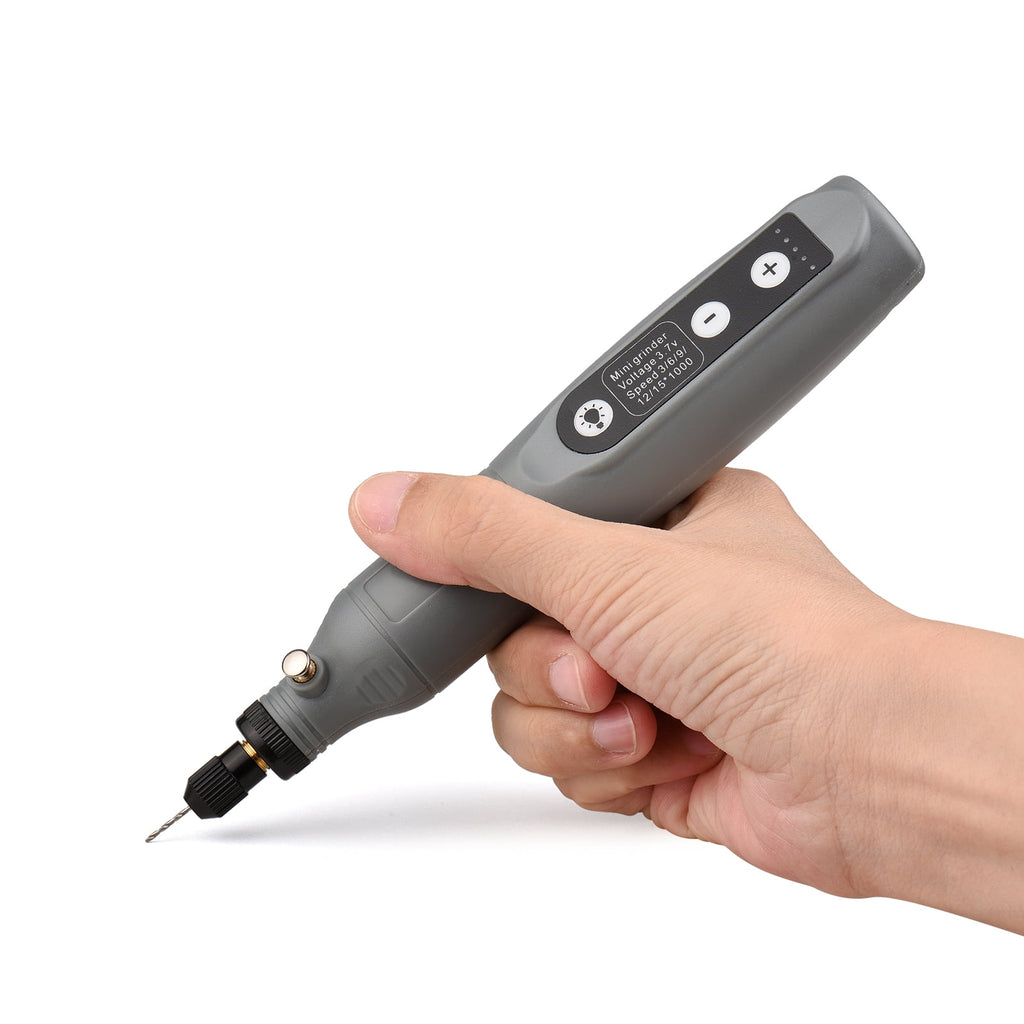 Polishing Buffing Wheel Set Mini Portable Tool Set Mini Cordless Grinder Handheld Rechargeable Electric Drill USB Charging 5-Speed with Multiple Attachments LED Light for Cutting Sanding Engraving