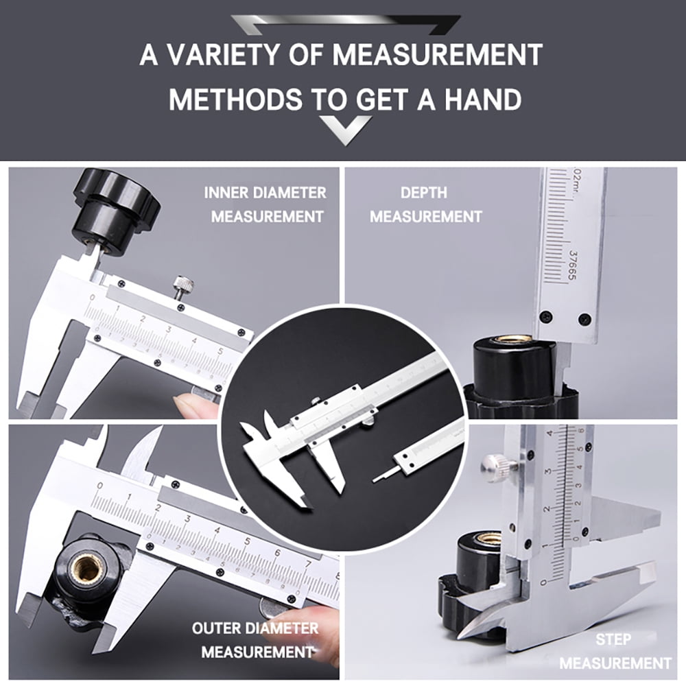Lzvxtym Dial Caliper,Lzvxtym 6" 150mm Stainless Steel Vernier Caliper Micrometer Measuring Tool Gauge Ruler for DIY Measurement and Jewelry Making