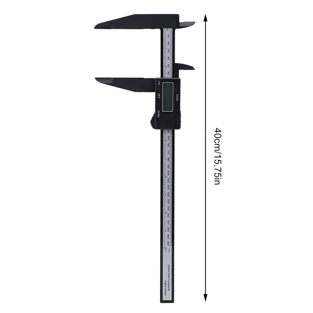 Professional Digital Electronic Caliper 12 Inch Carbon Ruler Long Jaw Vernier Measuring Tool with High Accuracy LCD Screen Metric Imperial Conversion Clear Key for Precise Blueprint DIY Carpentry
