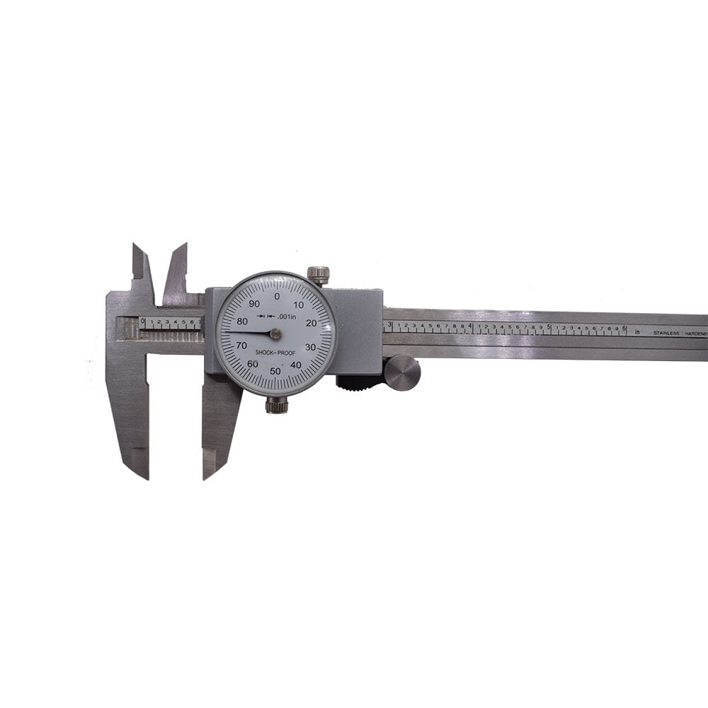 All-Carb 6 Inch Stainless Steel Dial Caliper, Accuracy 0.001, Large Display, Shockproof