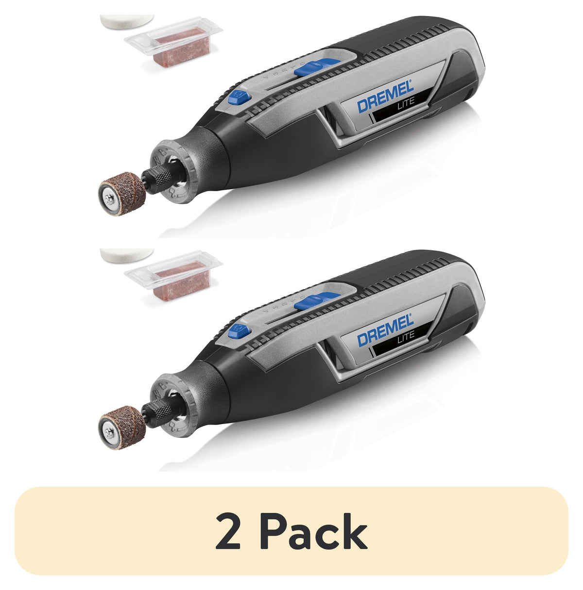 Dremel Lite 7760-N/10W 4V-Cordless Variable Speed Rotary Tool with Integrated 2Ah Li-Ion Battery, & 10 Rotary Tool Accessories