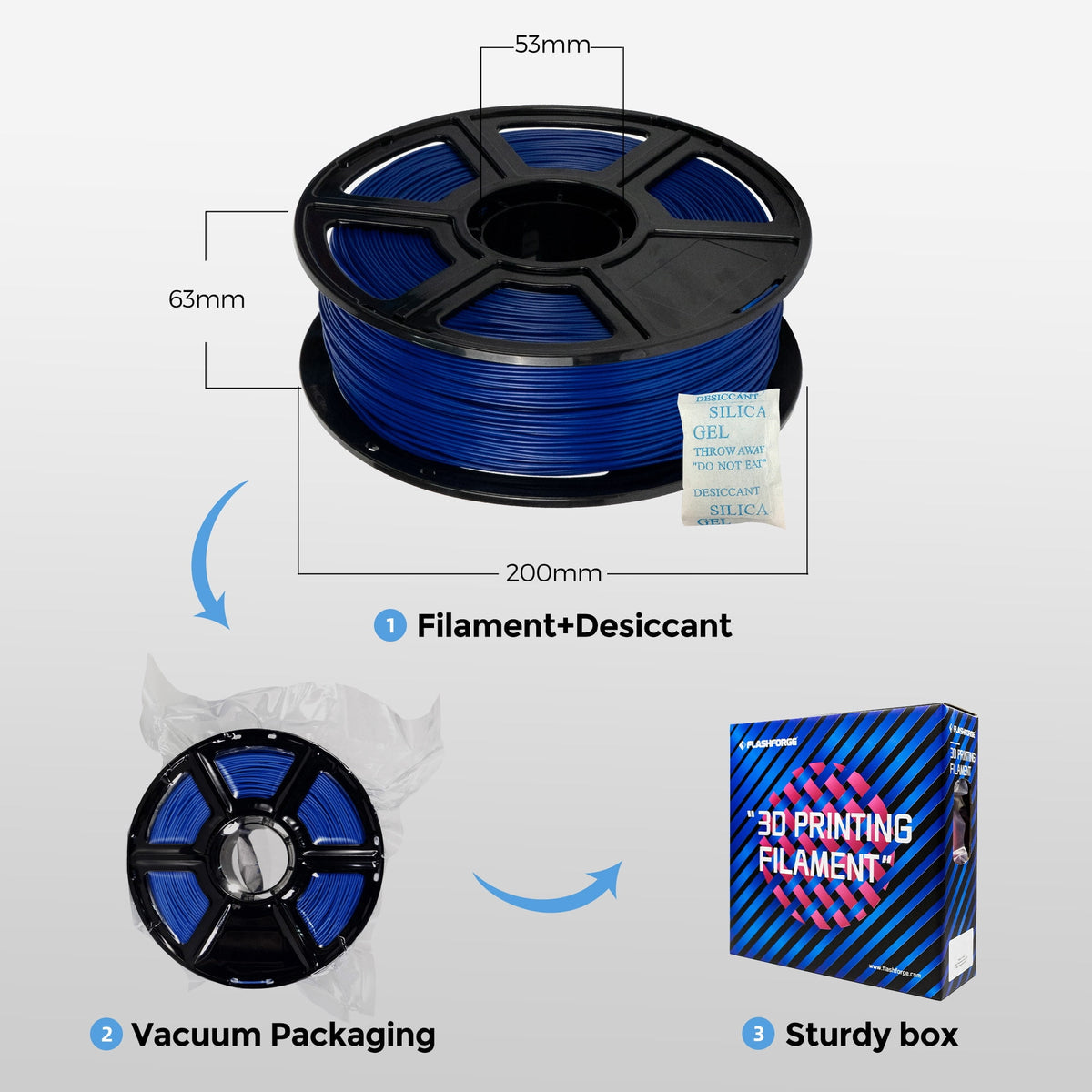 Flashforge ABS Pro Filament 1.75mm, 1KG/2.2lbs ABS Pro 3D Printer Filament, Green