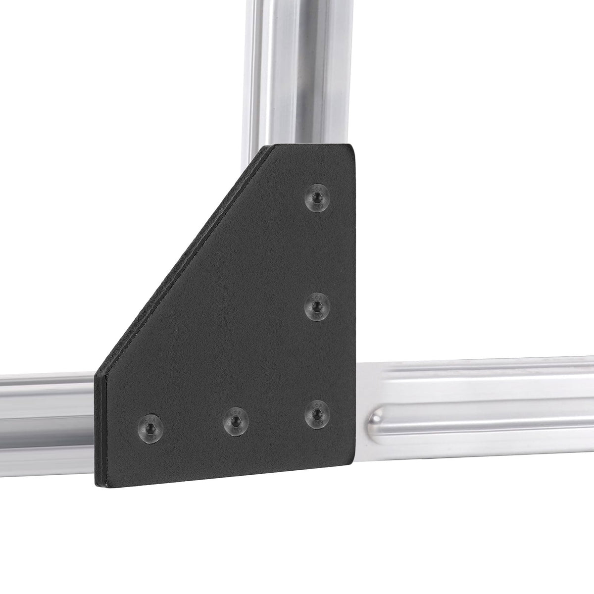 Uxcell 2Set 2020 Corner Bracket Plate, L-Slot Aluminum Extrusion Connector, Outside Joint Plate with Screws for 2020 Series Aluminum Profile 3D Printer Frame, Black