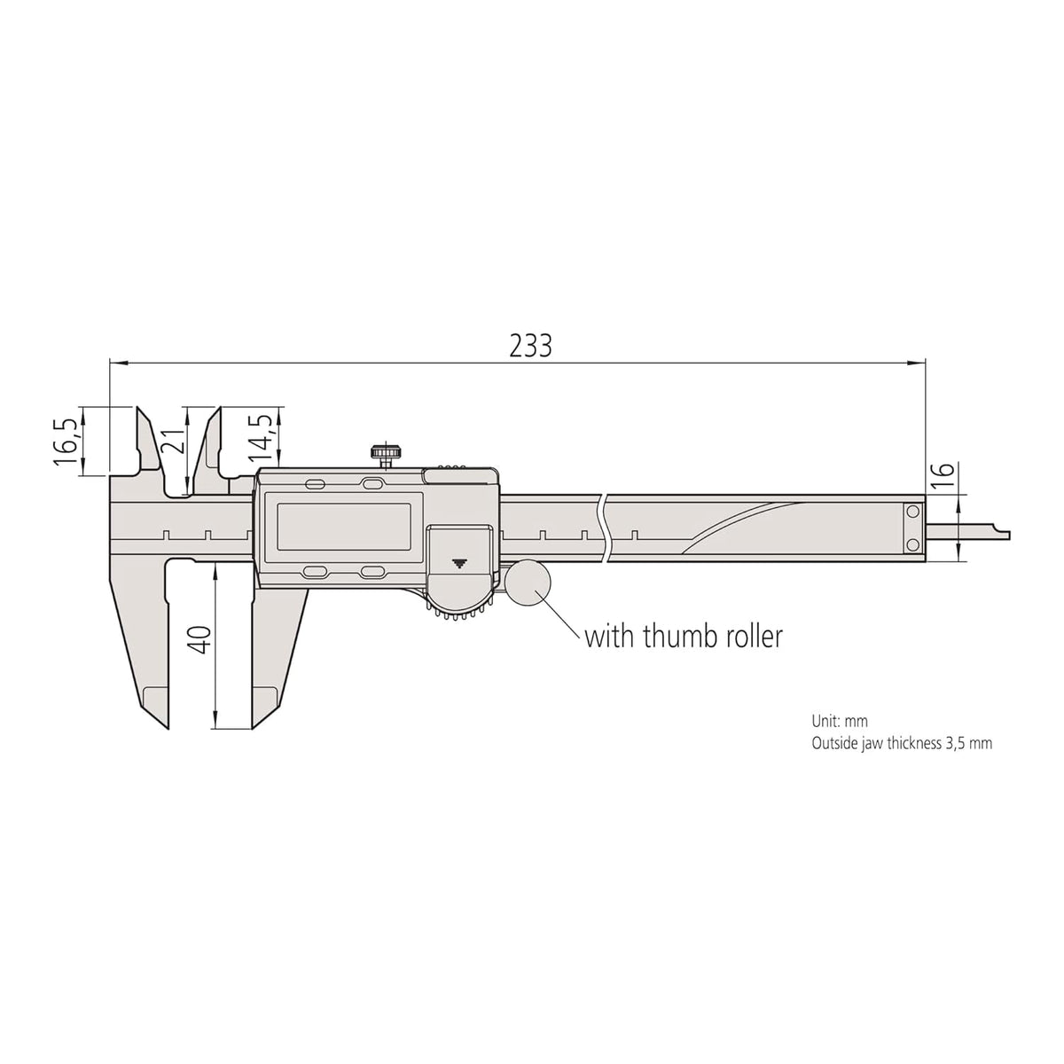 Mitutoyo 500-197-30 Digital Caliper, 0-8"/200mm Range, 0.0005"/0.01mm Res, Professional Tool