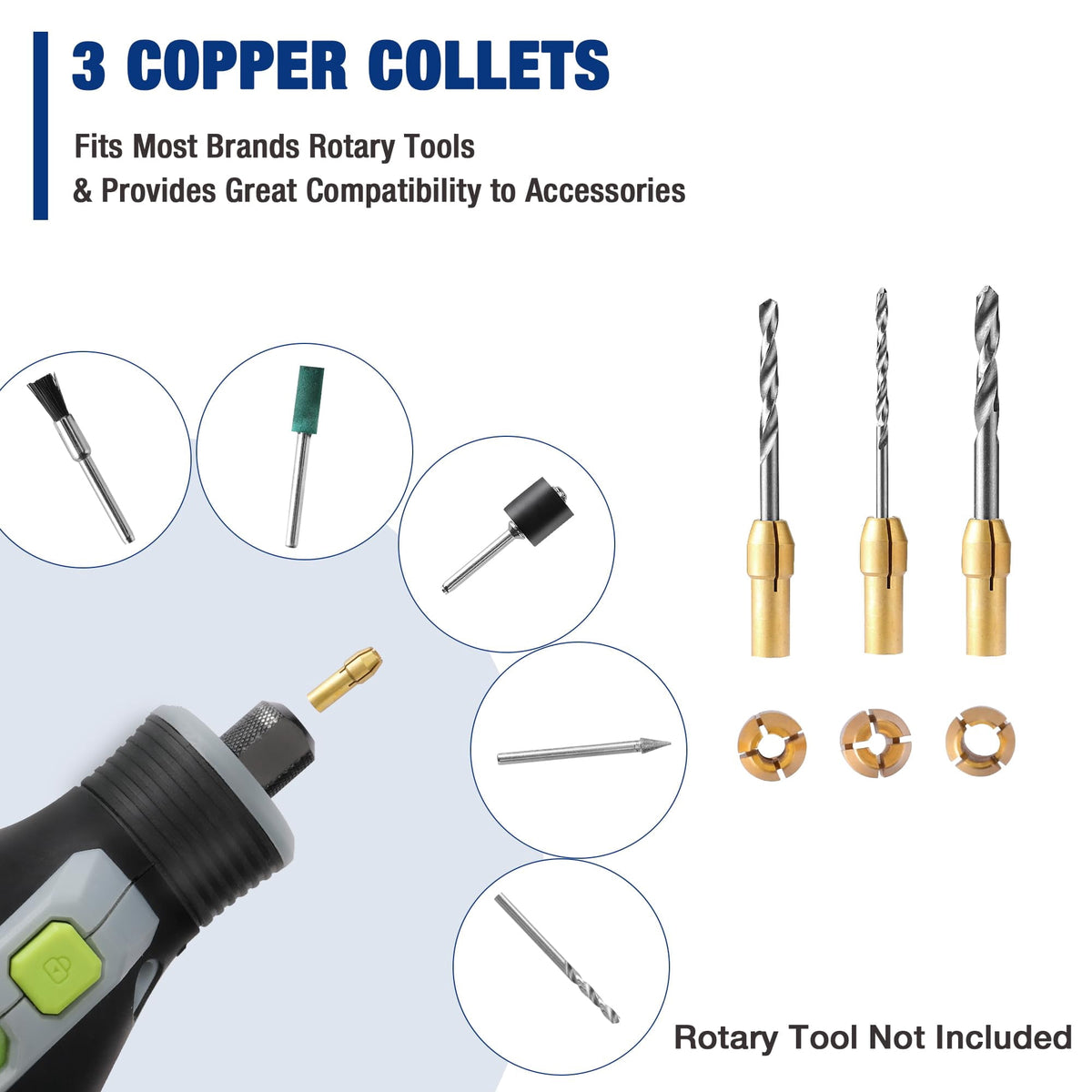 Woldsatr 516PCS Rotary Tool Kit, 1/8-in Shank, Sanding, Grinding, Carving, Polishing, Drilling, Storage Case