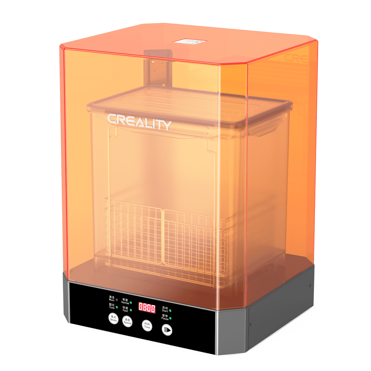 Official Creality UW-03 Wash and Cure Station for LCD/SLA/DLP Resin 3D Printing, 360° Rotational Stronger Curing, Anti-fall Drying Station, Upgraded 405nm UV Light with Wash Basket