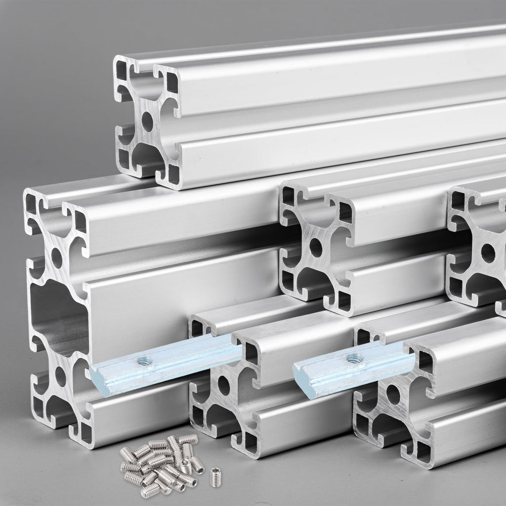 Uxcell 6 Set 2020 Straight Line Inside Connector, Silver Joint Bracket for 3D Printer