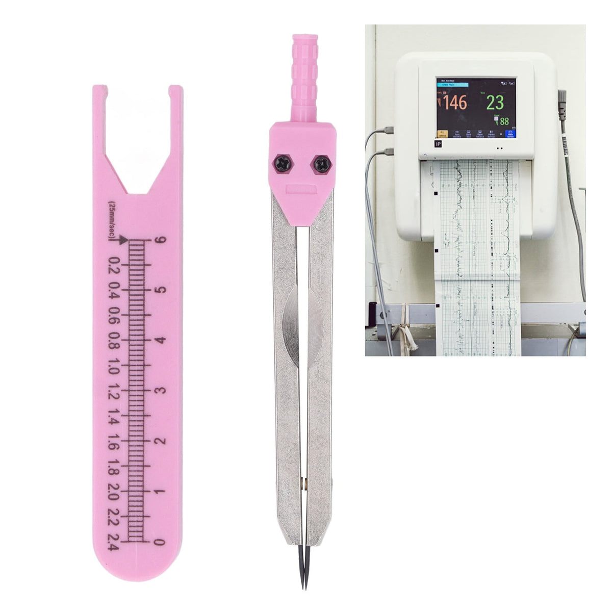EKG Calipers, Easy Electrocardiogram Drafting Tool For Drafting Pink