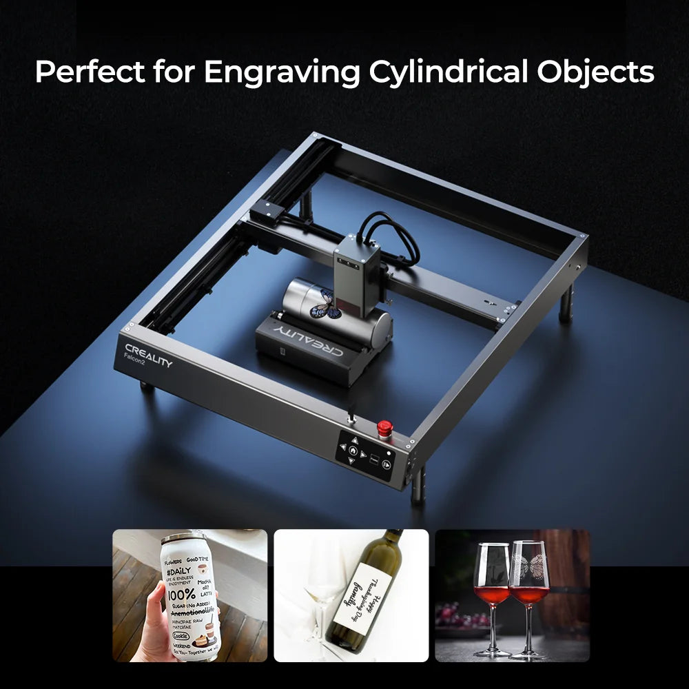 Creality Official Rotary Roller for Laser Engraving Machine, Suit for CR-Laser Falcon 10W and 22W CR Falcon 2