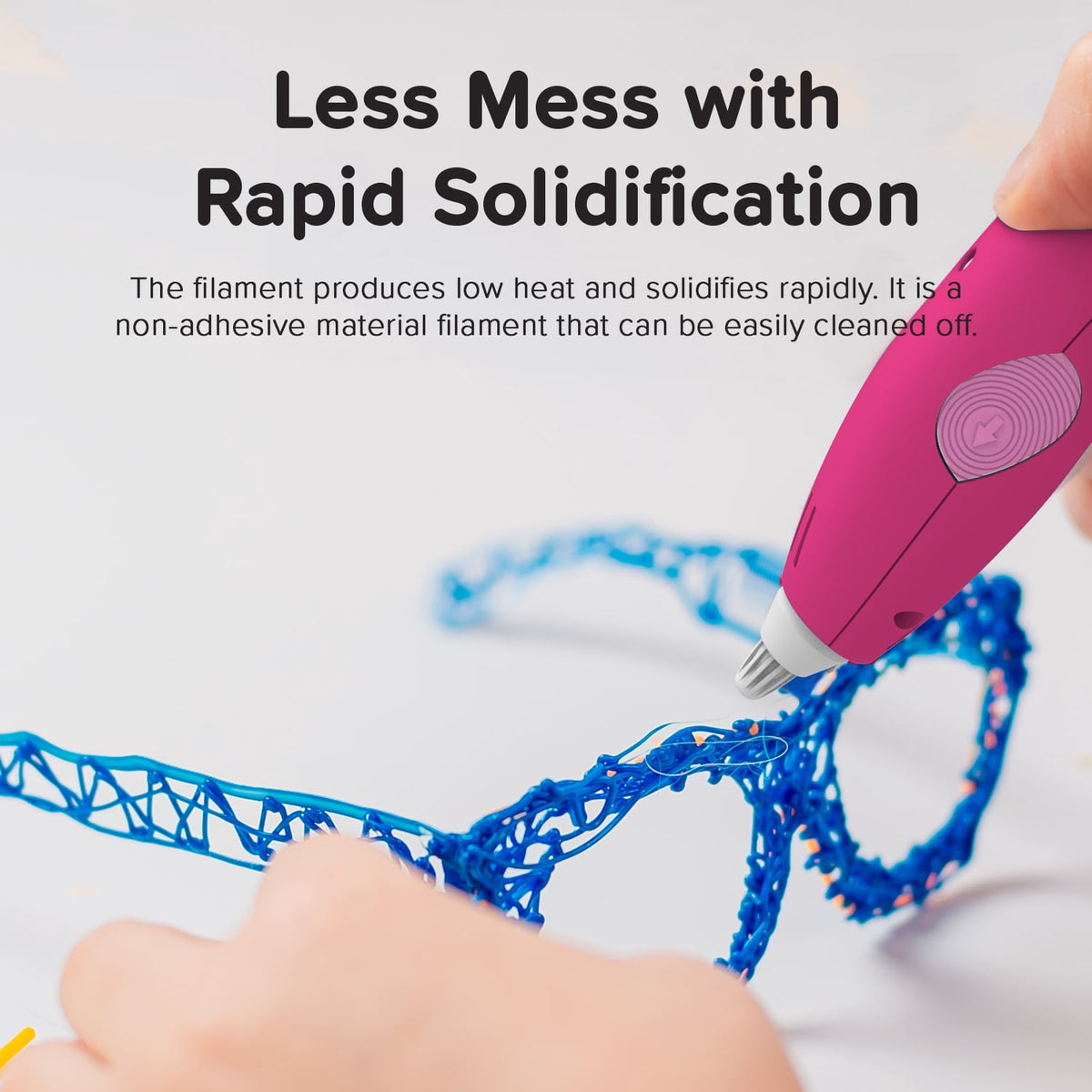myFirst 3D Pen Make (Red) Starter Kit-Wireless, Rechargeable, 6 PCL Filaments (Ages 5-15)