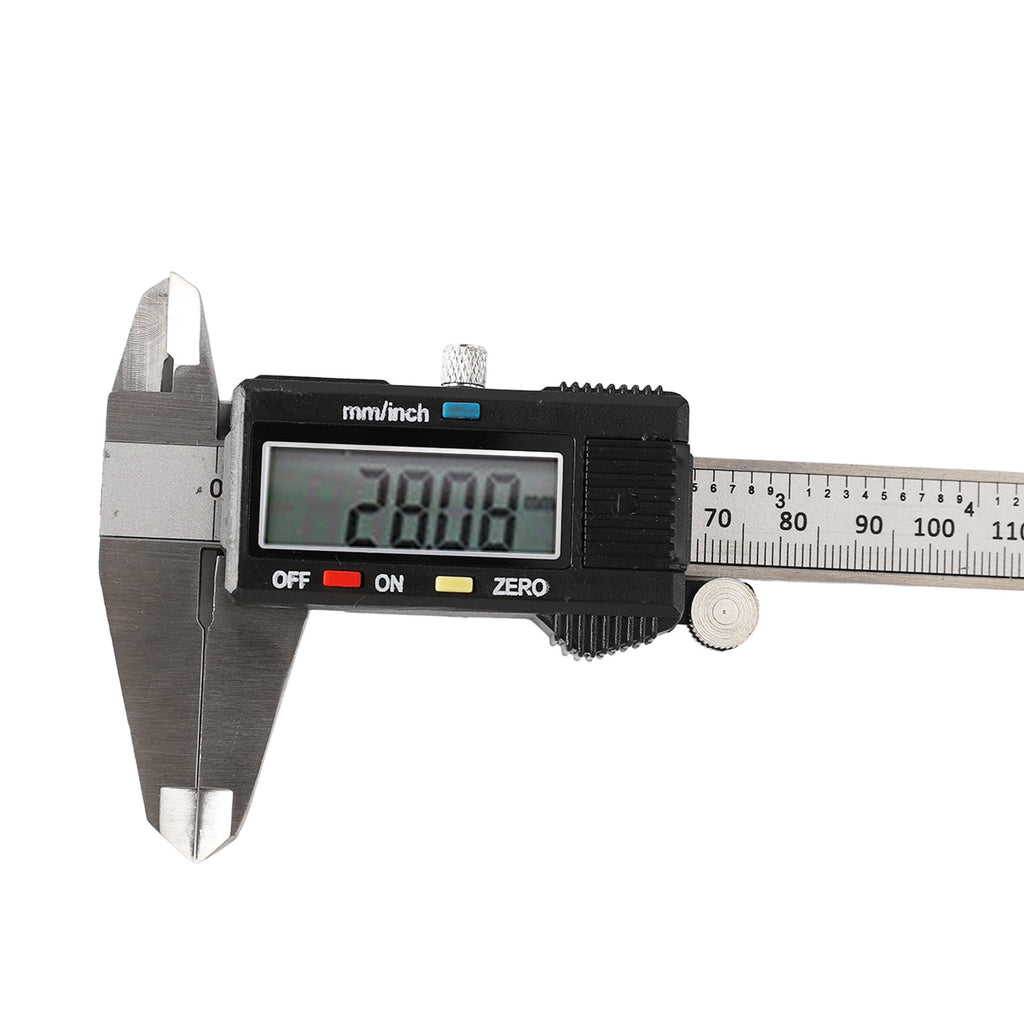 Professional Stainless Steel Digital Caliper 6 inches / 150 mm Electronic Vernier Micrometer Measuring Tool with High Precision LCD Display Auto Shut Off Feature