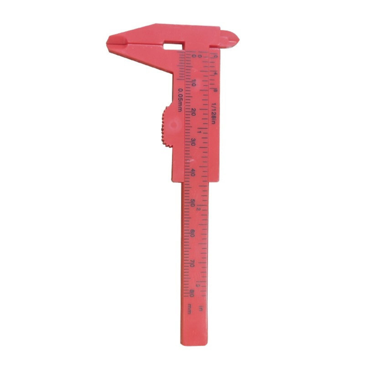 Plastic Vernier Caliper 0.1mm Precision 0 To 80mm Scale Lightweight for Workshop School Projects