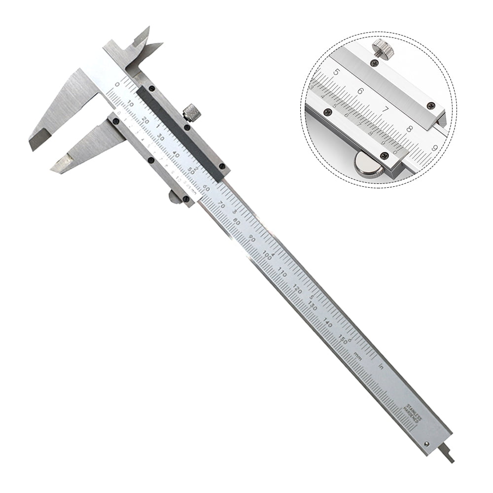 Lzvxtym Dial Caliper,Lzvxtym 6" 150mm Stainless Steel Vernier Caliper Micrometer Measuring Tool Gauge Ruler for DIY Measurement and Jewelry Making