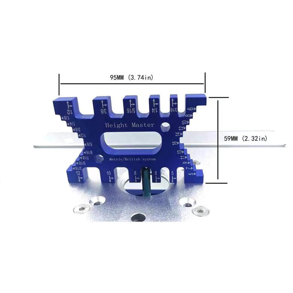 Woodworking Dovetail Jig Tenon Caliper Gauge Metric/Inch High Precision Height Gauge For Router Table Saw Engraving Machine Carpentry Measuring Tool