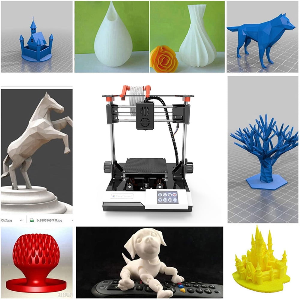EasyThreed K6 3D Printer for Kids and Beginners, Desktop FDM 3D Printer with 2.4'' Touchscreen Control, 10m PLA Filament, Quick Assembly, Print Size 3.94x3.94x3.94in