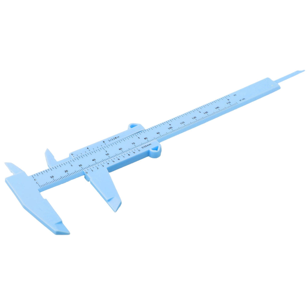 0-150Mm Vernier Calipers Double Rule Scale Plastic Depth Height Measure Tool Blue