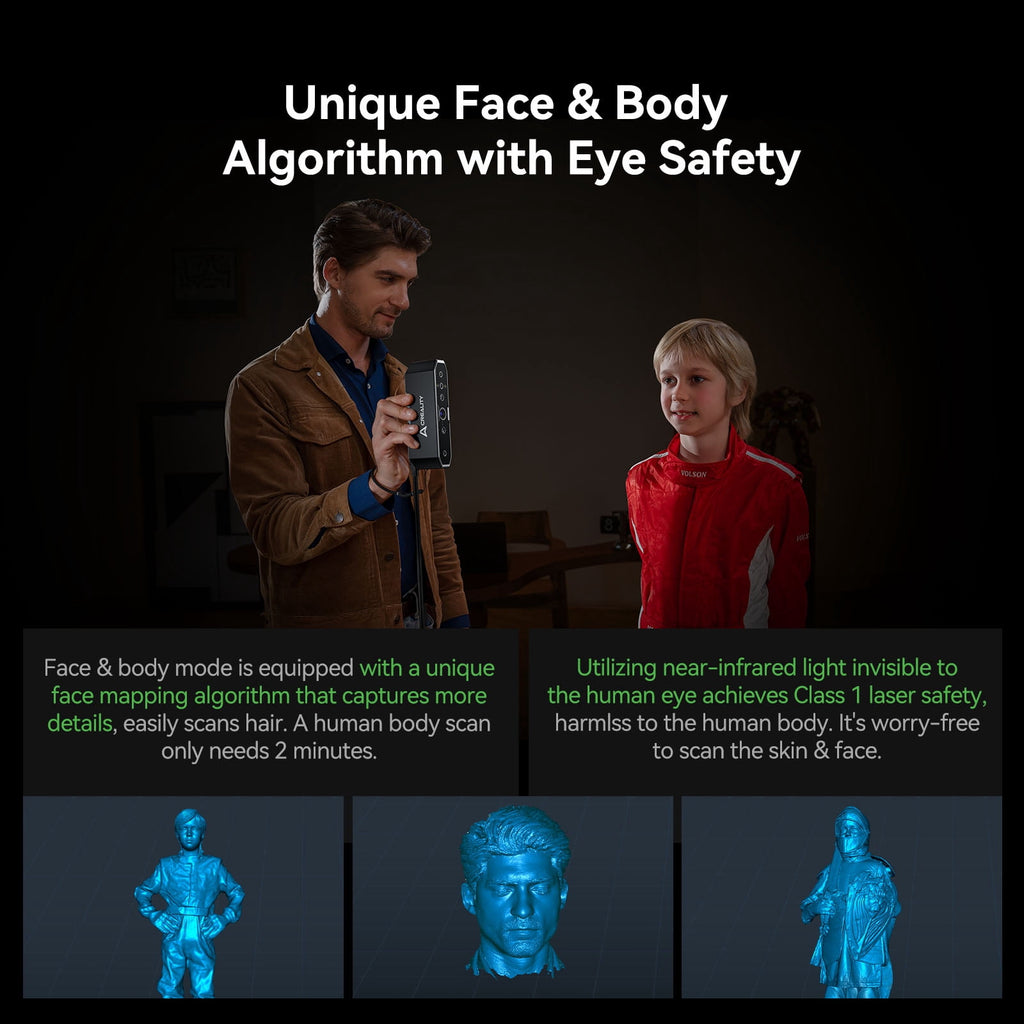 Creality CR-Scan Otter 3D Scanner Kit High Accuracy 0.02mm with 8 LED Infrared Lights 24 Bit Full-Color Scan, Noiseless, Sensitive Operation for Windows/macOS
