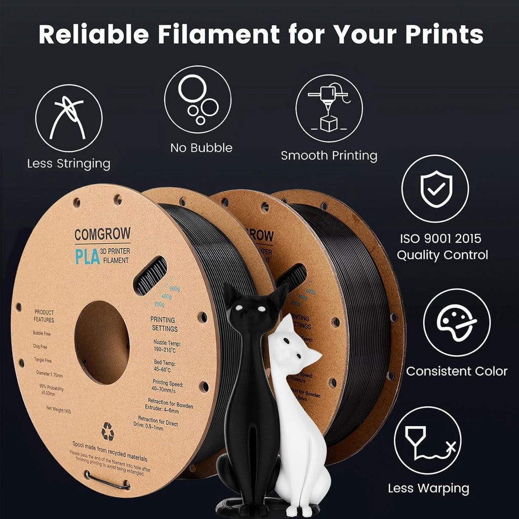 Creality Toughness PLA Filament 1.75mm Grey 1KG 3D Printer Filament