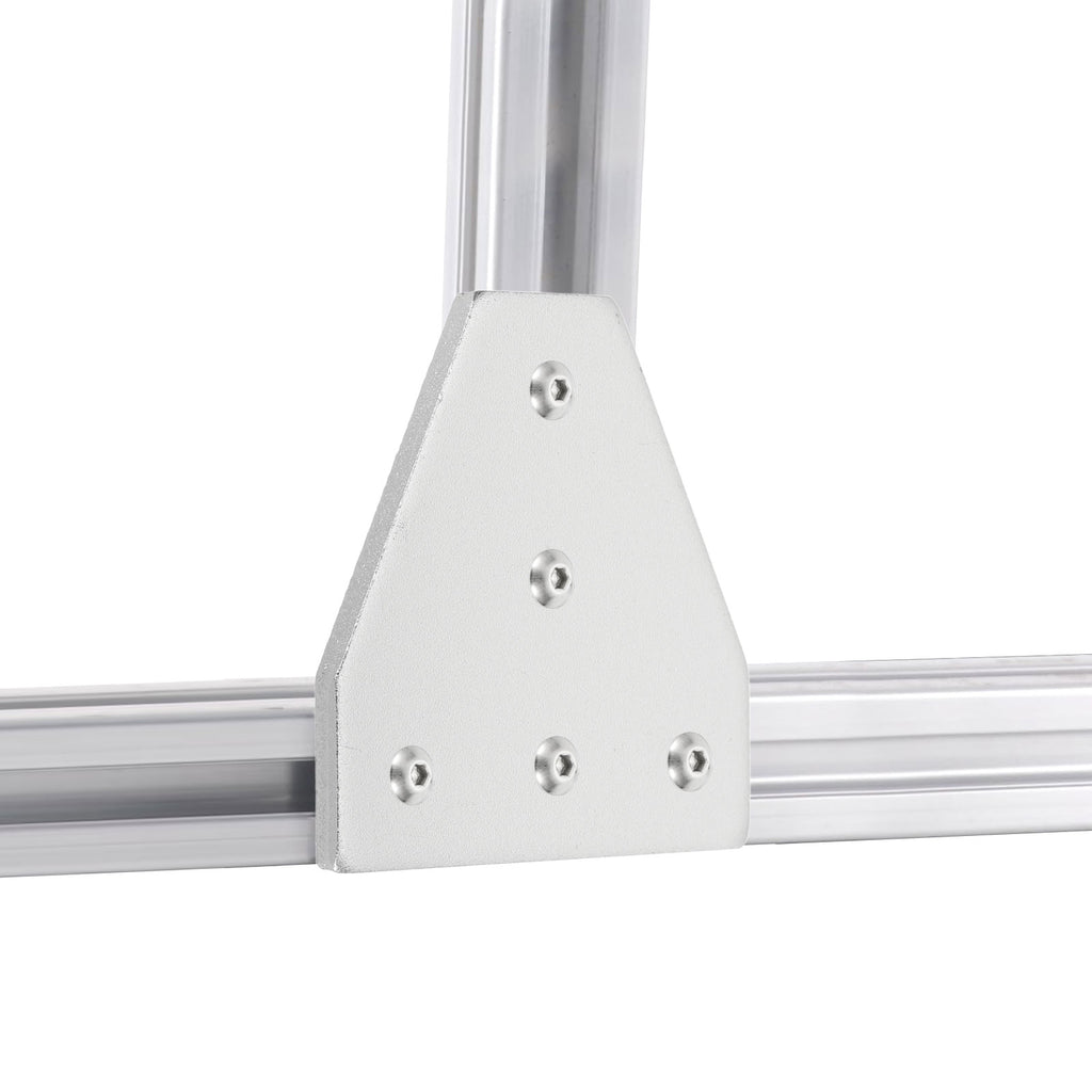 Uxcell 4Set 2020 Corner Bracket Plate, T-Slot Aluminum Extrusion Connector, Outside Joint Plate with Screws for 2020 Series Aluminum Profile 3D Printer Frame, Silver Tone
