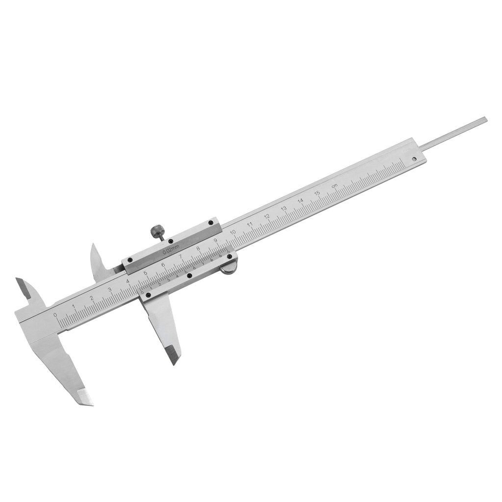 HFS(R) 0-150mm Vernier Caliper Metric Measuring Tool, Carbon Steel Manual Non Digital Caliper, +/-0.02mm Accuracy