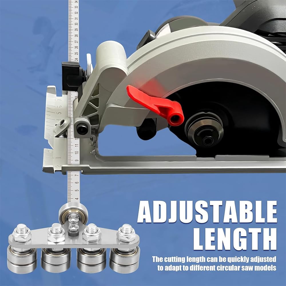 Positioning Calipers for Circular Saw, Stainless Steel Rip Cut Circular Saw Guide, Adjustable Guide Rail for Woodworking Positioning Cutting