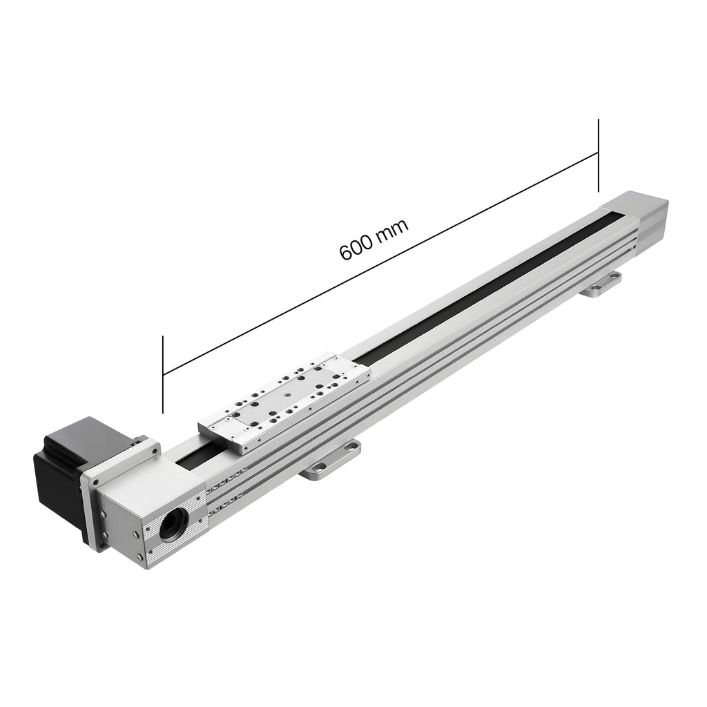 KFFKFF Linear Guide Rail with Belt Drive, CNC Motion Stage Actuator, Equipped with Nema34 Stepper Motor, 600 mm Stroke Length, Designed for High-Speed Operation, Suitable for Engraving Machines