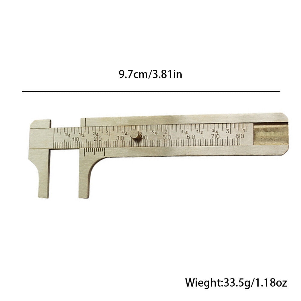 US 1-2Pc Brass Sliding Gauge Caliper Millimeter Bead Jewelry Measuring Tool Fine