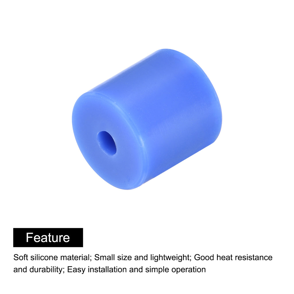 Uxcell 12Pcs Silicone Bed Mounts 3D Printer Heat Bed Silicone Leveling Column Silicone Buffer 16mm for 3D Blue
