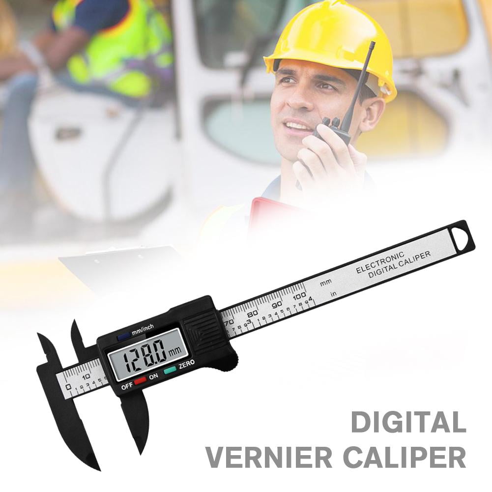 ZOUBAOQ New 100mm Electronic Digital Caliper Carbon Fiber Dial Vernier Caliper Digital Micrometer Tool Ruler Measuring Gauge