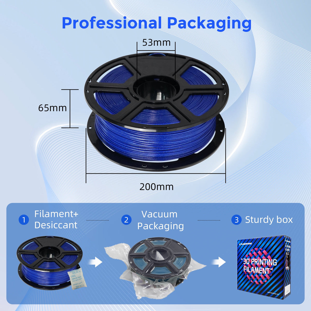 Flashforge ASA Filament 1.75mm, 1KG/2.2lbs UV Resistant ASA 3D Printer Filament with Satin Finish, Natural