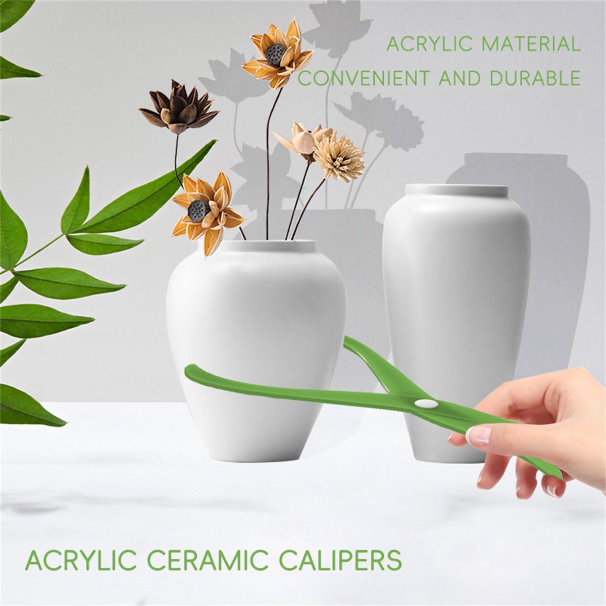 Acrylic Caliper 8Inches Length Pottery Measuring Caliper Tool, Designed For Precise Measurements And Markings In Ceramic Art Projects, Ideal For Ceramicists Sculptors And