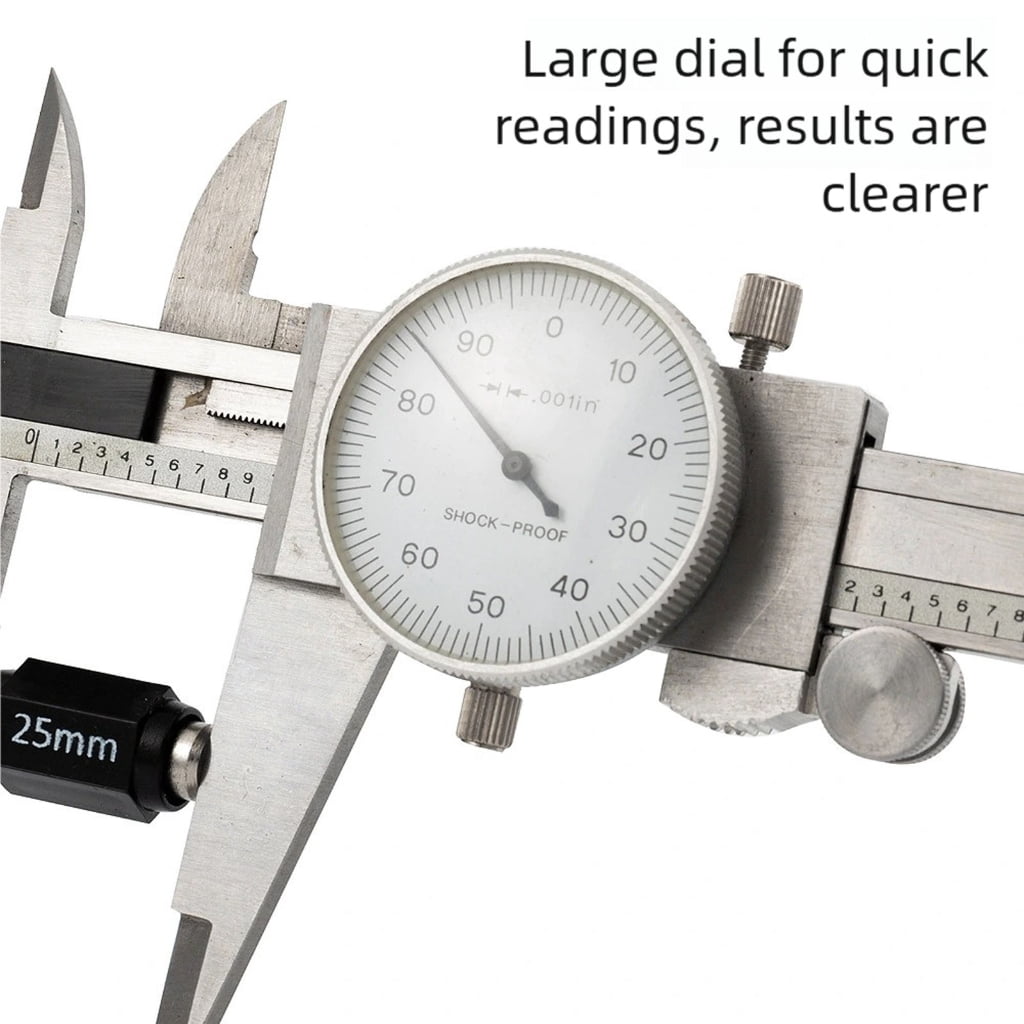 Vernier Caliper 8Inch Stainless Steel Precisions Caliper With Black Contrast Scale Professional Measuring Tool