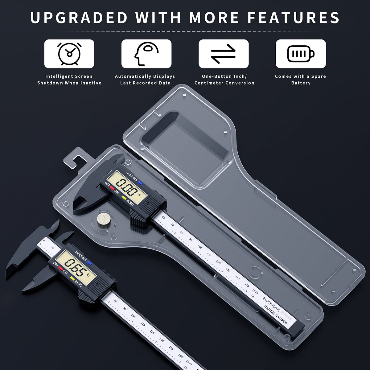 IMAXBOS Digital Caliper Measuring Tool Electronic Micrometer 6 inch Vernier Caliper