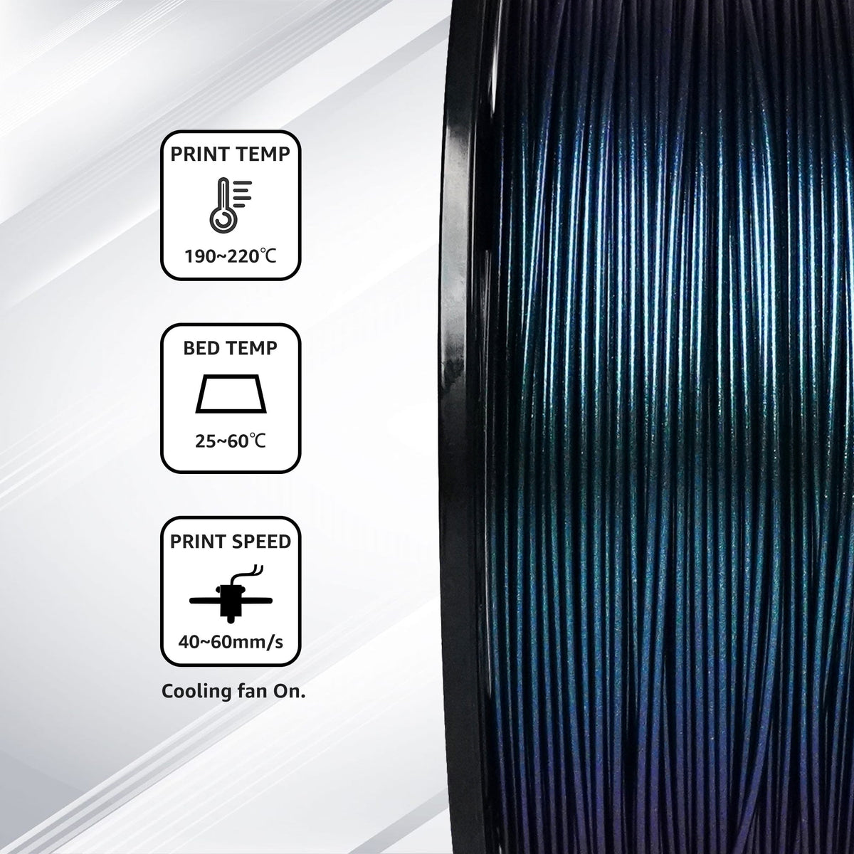 Flashforge PLA Filament 1.75mm, 1KG/2.2lbs PLA 3D Printer Filament, Burnt Titanium