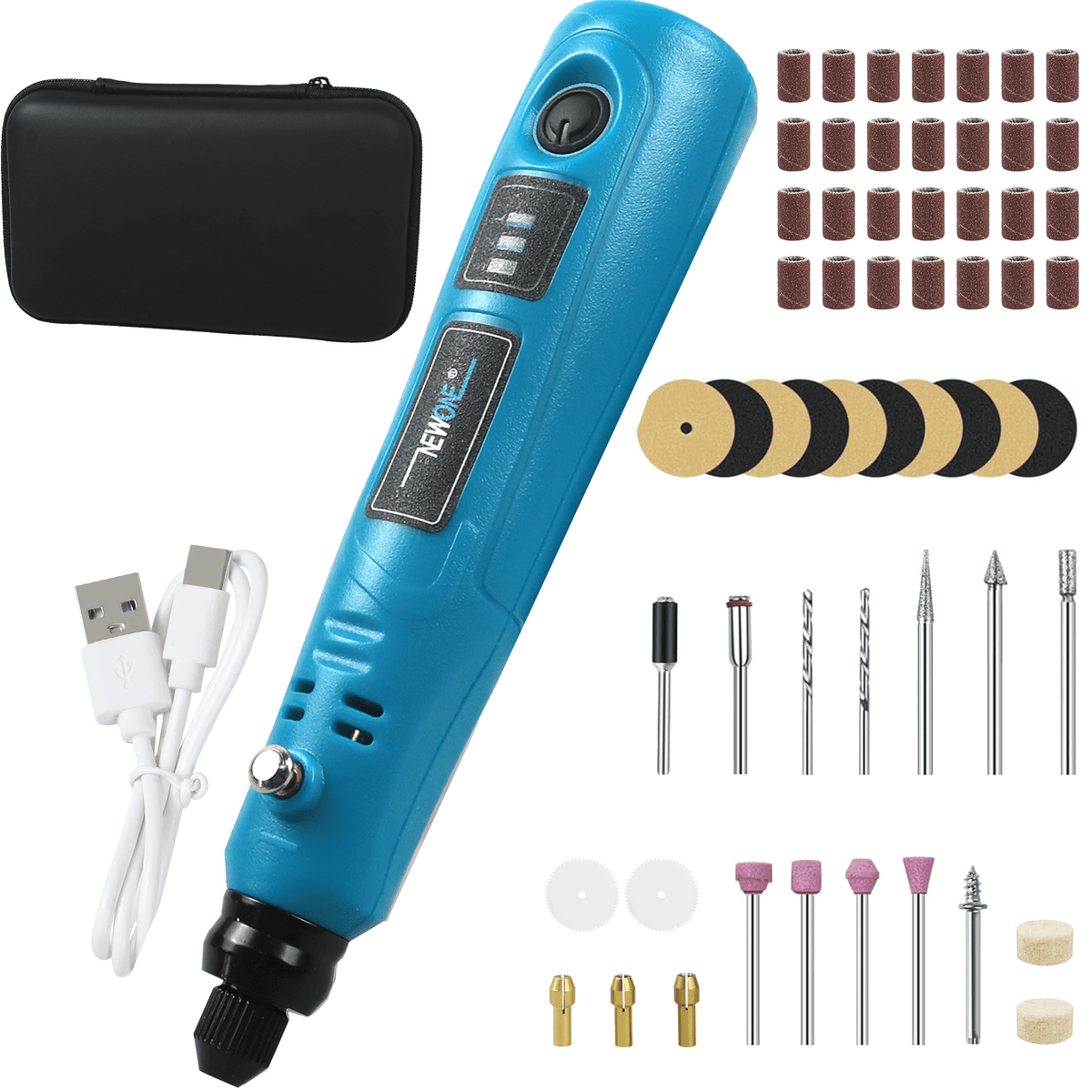 3.6V DIY Mini Electric Rotary Tool, 3 speed and USB charging with 86pcs accessories, Cordless Household Hand-held Electric Engraving Tool For Engraving