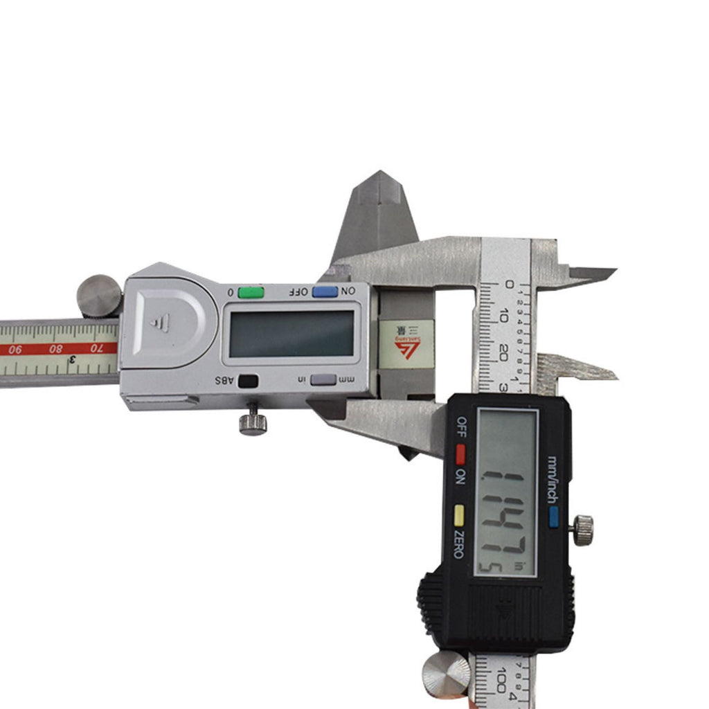 0-6 inch LCD Electronic Digital Vernier Caliper Stainless Steel Fraction inch Millimeter Conversion Micrometer Gauge for Length Width Depth Inner Diameter Outer Diameter