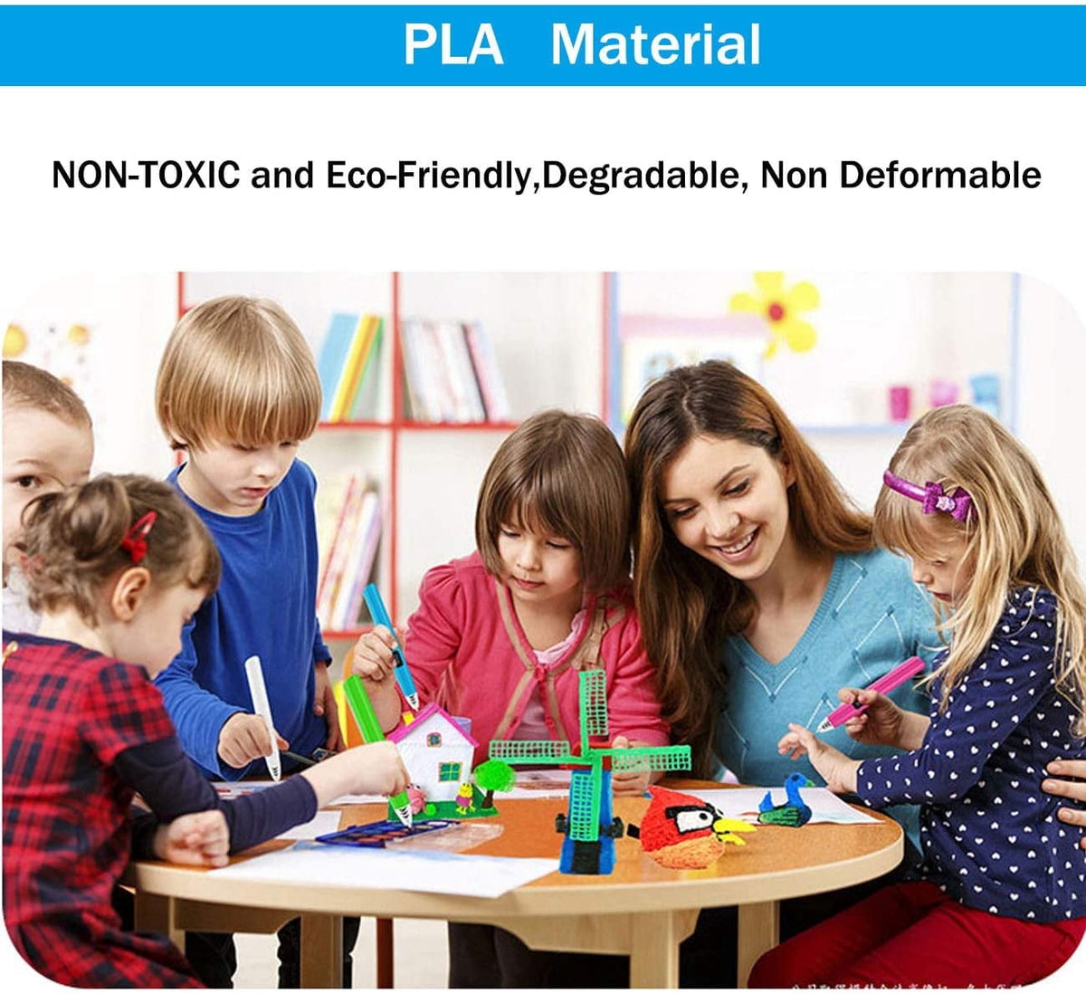3D Pen PLA Filament Refills, 20 Colors Support for All 1.75mm 3D Printer / 3D Pen, 10 Feet Each Color, Total 200Ft 3D Printing Material (3M Each Color)