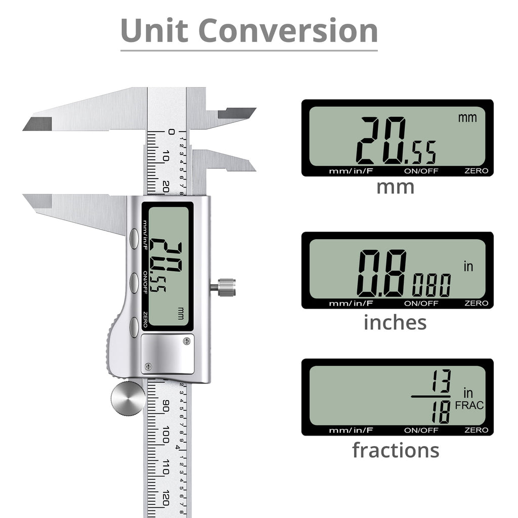 Neoteck 150mm Electronic Digital Caliper Vernier Caliper Gauge Micrometer Ruler