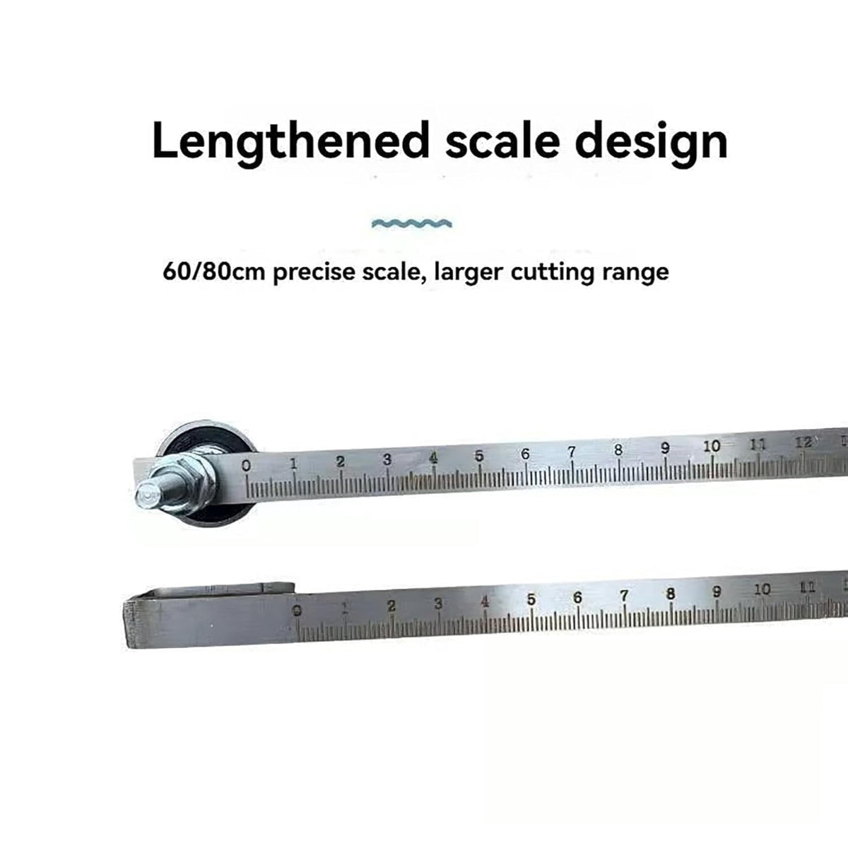 Positioning Calipers for Precise Measurements & Easy Wood Cutting, Stainless Steel Circular Saw Guide Adjustable Guide Rail with Locking Screw Furniture DIY Carpentry (Single axis, 50cm/20in)