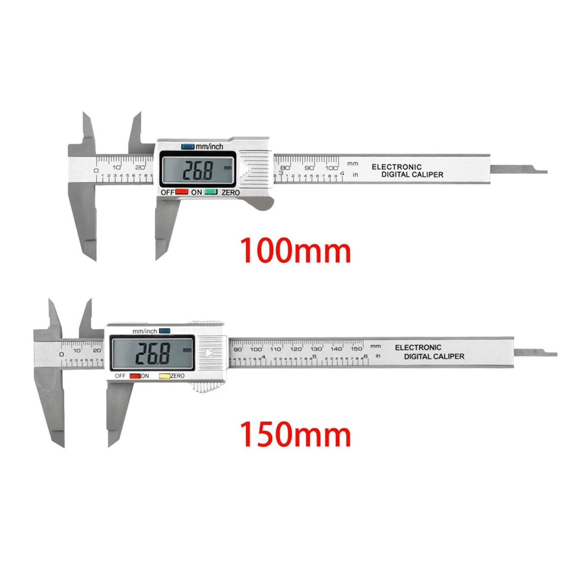 0-150mm Digital Pachometer Professional Vernier Caliber Measuring Tools Woodworking Thickness Gauge Depth Electronic Ruler ,Easy to Use