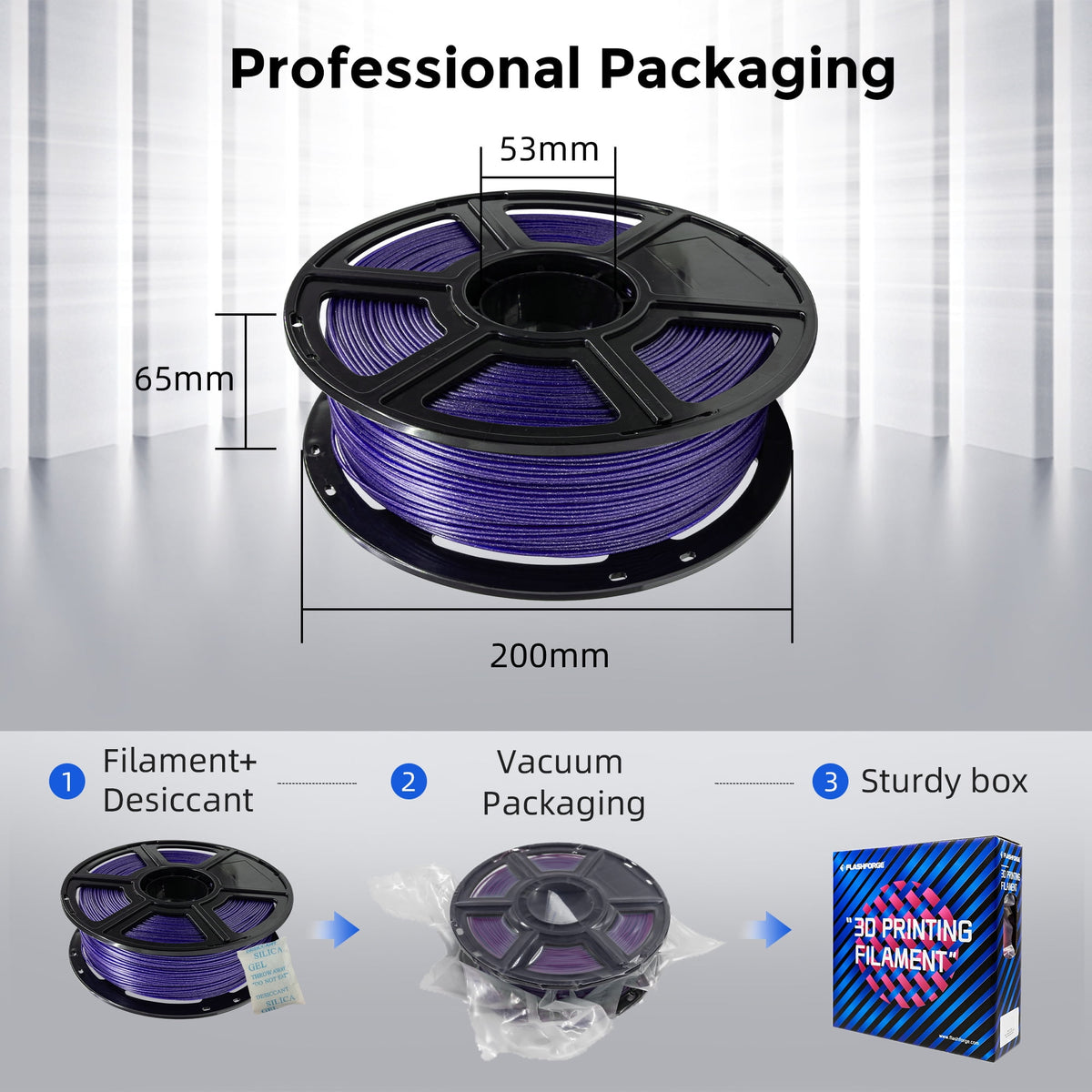 Flashforge PLA Filament 1.75mm, 1KG/2.2lbs PLA 3D Printer Filament, Burnt Titanium