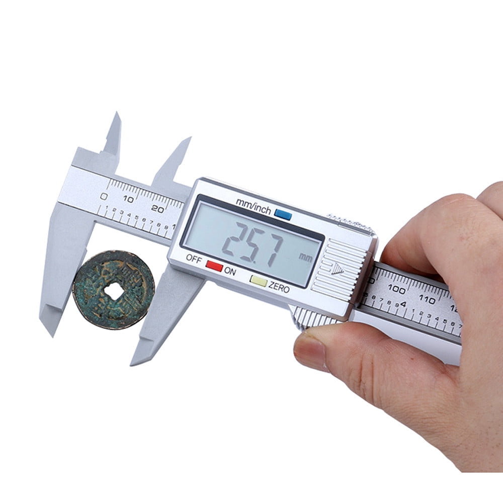 Electronic Digital Caliper, Plastic Vernier Caliper, Caliper Measuring Tool with Conversion, Extra Large LCD Screen, Auto Off Featured Micrometer Ruler