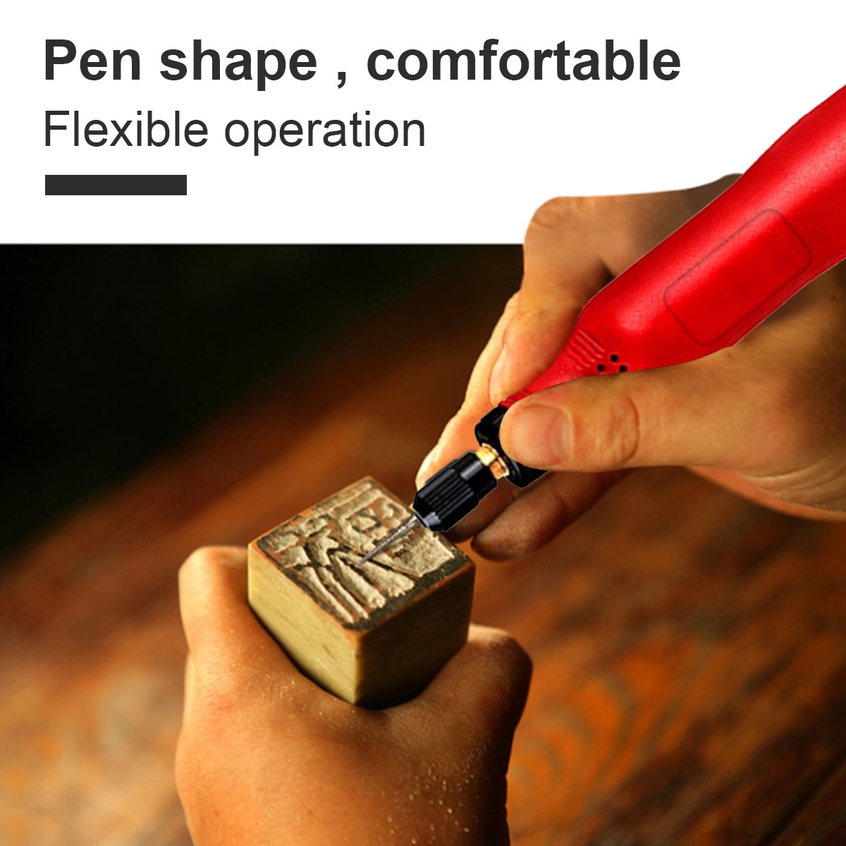 Cordless Rotary Tool Adjustable Speed Mini Electric Grinder Rechargeable Engraving Pen with 3 Speed and 36Pcs Accessories for Sanding Polishing Drilling Carving