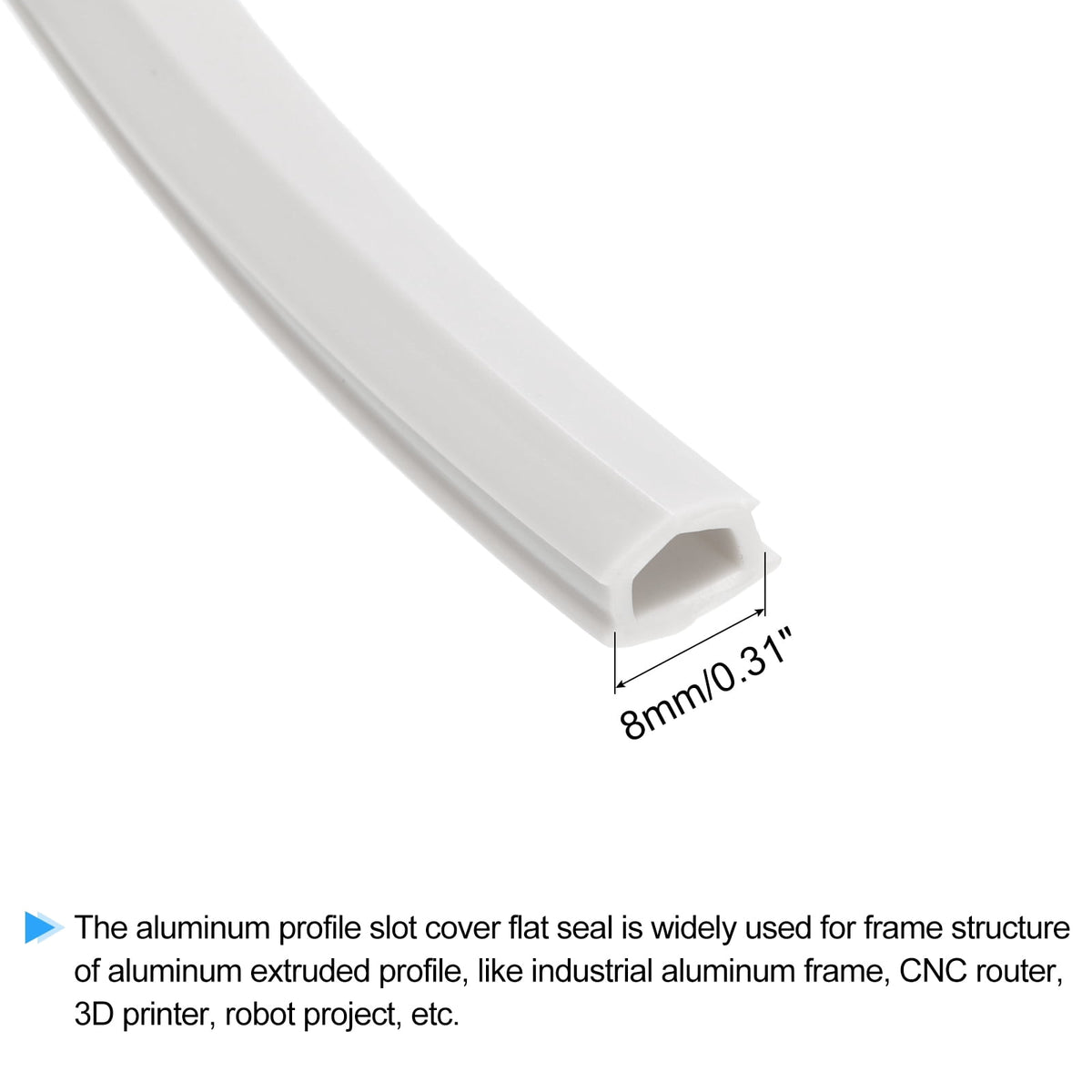 Uxcell Aluminum Profile Slot Cover Flat Seal Red 8M Length 0.31" Width 3030 4040 Series
