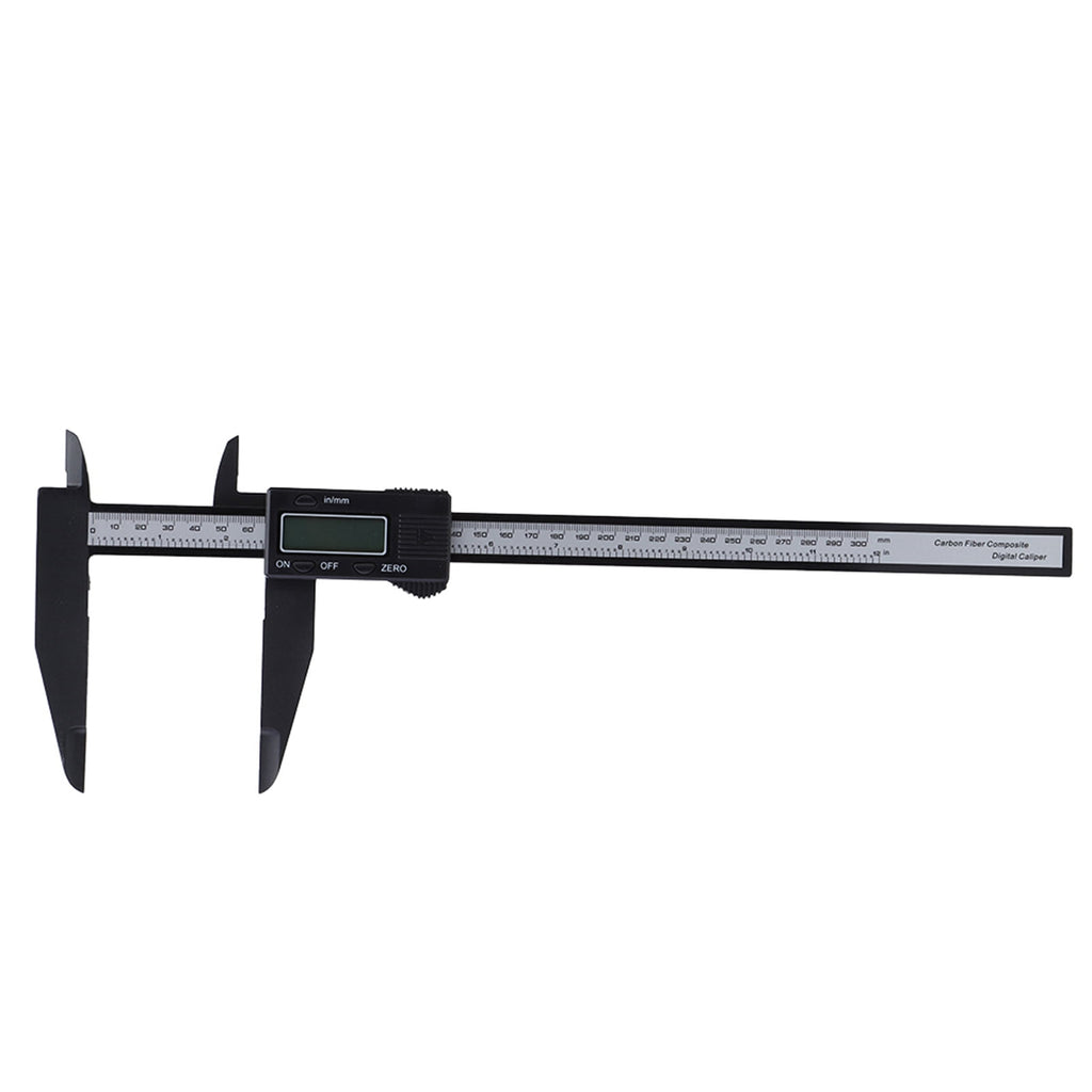 Professional Digital Electronic Caliper 12 Inch Carbon Ruler Long Jaw Vernier Measuring Tool with High Accuracy LCD Screen Metric Imperial Conversion Clear Key for Precise Blueprint DIY Carpentry