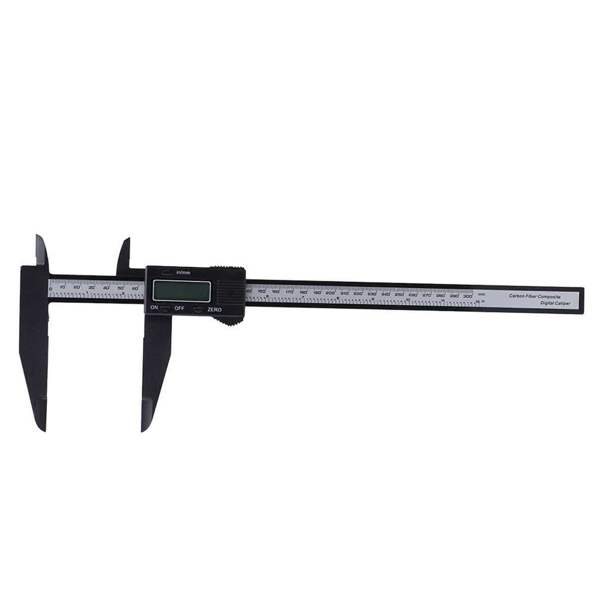 Professional Digital Electronic Caliper 12 Inch Carbon Ruler Long Jaw Vernier Measuring Tool with High Accuracy LCD Screen Metric Imperial Conversion Clear Key for Precise Blueprint DIY Carpentry
