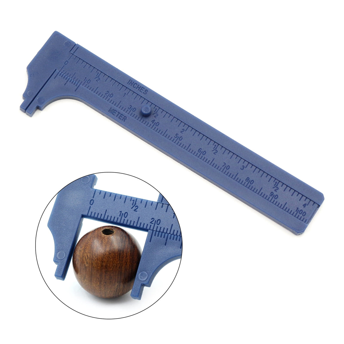 SIEYIO Handy Sliding Gauge Vernier Caliper Ruler Measuring Tool Double Scales mm/inch