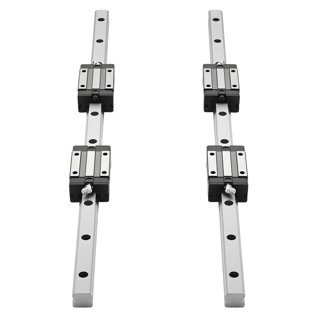 KFFKFF Linear Rail Guide Kit, HGR20, Includes 2PCS 600 mm (23.62 inch) Rails, 1PCS Ball Screw, 4PCS Slide Blocks, BF12/BK12 End Support, Coupling, and Nut Housing, Suitable for DIY CNC Machines