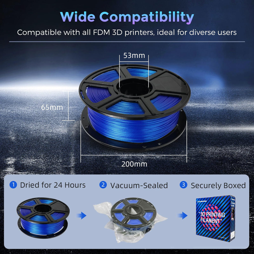 Flashforge PLA Filament 1.75mm, 1KG/2.2lbs PLA 3D Printer Filament, Burnt Titanium
