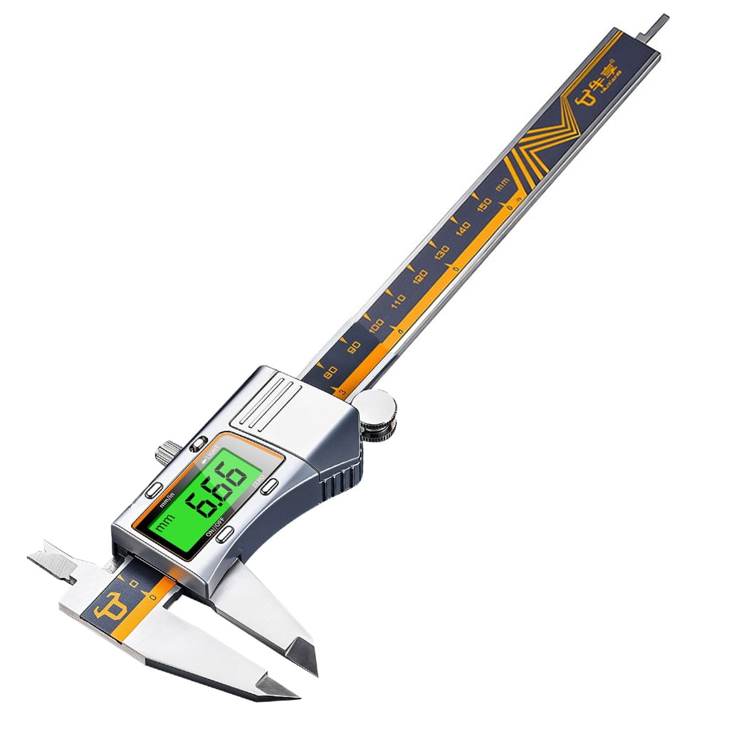 Digital Caliper Measuring Tool, Metal Vernier Caliper Digital Micrometers with Large LCD Screen for Household
